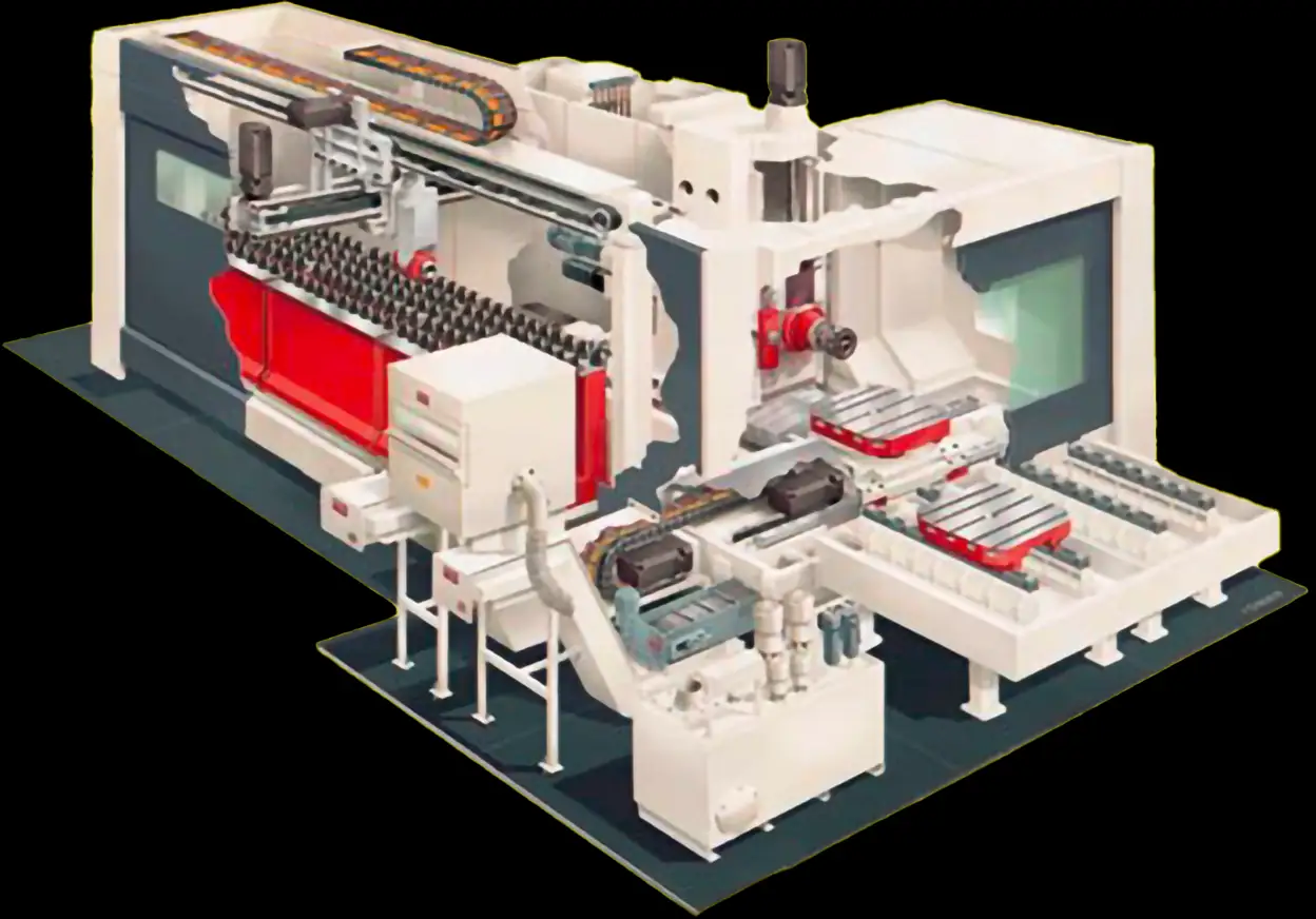 3D Modell-Konstruktionszeichnung: Hüller Hille Maschine